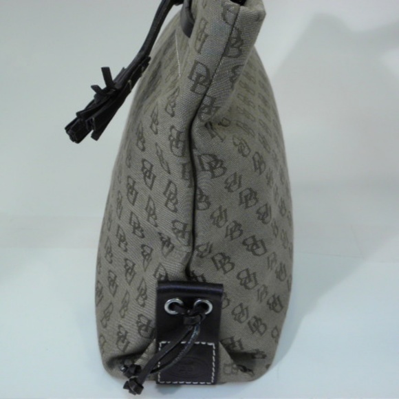 Dooney & Bourke Beige Canvas Leather Satchel - Picture 5 of 8